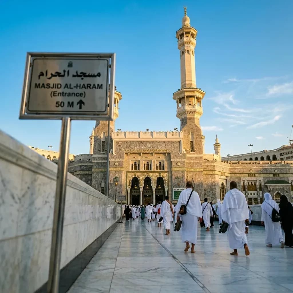 View of the Holy Mosque from a nearby hotel